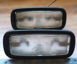 HELLA 2 Interior Lights, Black Bezel Fits 911 1976-98 930 964 993 # 90163210128 - Picture 1 of 2