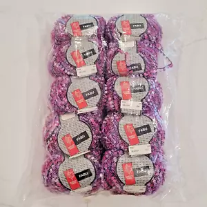 Fabu Muench Ribbon Yarns 10 pc Lot 4309 Purple Variegated 50g 72m DISC Spain - Picture 1 of 6