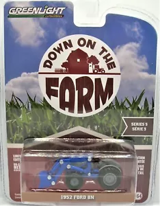 1952 Ford 8N with Front Loader Blue 1:64 Scale Diecast Model - Greenlight 48050A - Picture 1 of 1