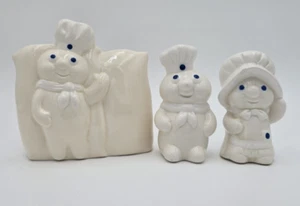 VTG 1988 Pillsbury Dough Boy Girl Salt Pepper Shaker W/Napkin Holder READ DESC - Picture 1 of 19