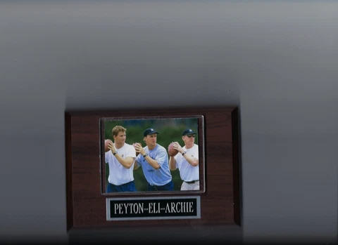 ARCHIE PEYTON & ELI MANNING PLAQUE BRONCOS SAINTS COLTS GIANTS NFL FOOTBALL Cover