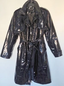 Tolle Damen Glanz PVC Lack Regenmantel + Futter Regen Jacke Mantel 38-40 Medium - Bild 1 von 7