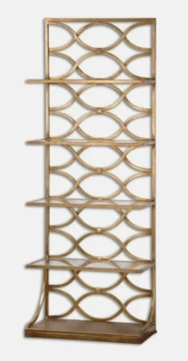 Uttermost Lashaya 5 estantes Etagere en dorado  Foto 1 de 2