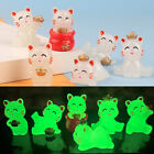 Mini Luminous Lucky Cat Ornament Fortune Kitty Micro Landscape Dollhouse Toy F1