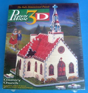 Puzz3D Country Church - 3D Puzzle Factory Sealed - Picture 1 of 3