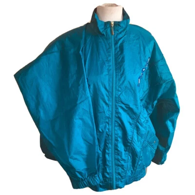 BOLO SPIRIT Vintage Rare Women Teal Nylon 2PC Track Pant Sweat Suit Size M - Image 1 of 4