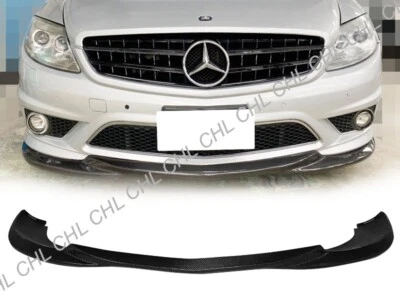 GH Style Carbon Fiber Front Lip For 2006-2010 M-BENZ W216 CL63 CL65 Only - Image 1 of 4