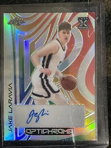 JAKE LARAVIA 2022 LEAF OPTICHROME BASKETBALL  AUTO #3/5 Memphis Grizzlies - Picture 1 of 3