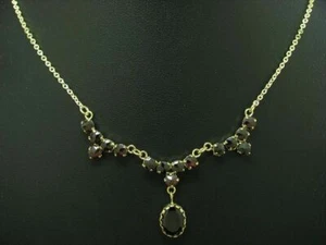 8kt 333 Gelbgold Collier mit 8,20ct Granat Besatz / 6,6g / 44,0 cm - Bild 1 von 6