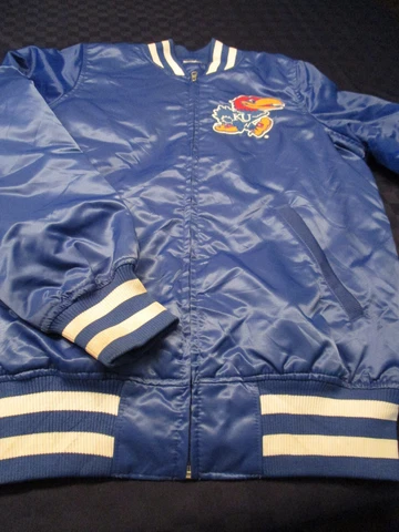 NOS KANSAS UNIVERSITY JAYHAWKS MENS  BLUE ZIP FRONT JACKET MEDIUM Cover