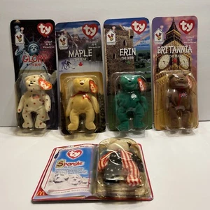 TY Beanie Babies Britannia Glory Erin Maple Germania International Bears NEW - Picture 1 of 24