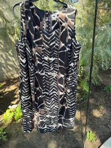 DRESSBARN WOMENS ZEPRA SLEEVLESS DRESS SZ 22 - Picture 1 of 5