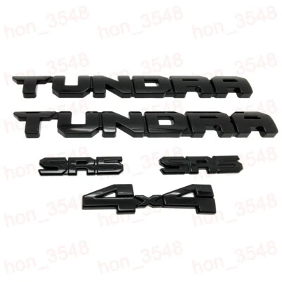 Insignia emblema trasera 4x4 Tundra SR5 puerta oscurecida brillante superpuesta para tundra 2022-24 Foto 1 de 4