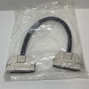 AMP 80-Pin to 80-Pin High Density SCSI Cable w/ Clip Type Connectors-16inch Long - Picture 1 of 5