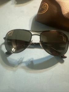 RAY-BAN RB3519 006/9A 3P Satin Black Polarized Aviators 5915135 w/Case - Picture 1 of 11