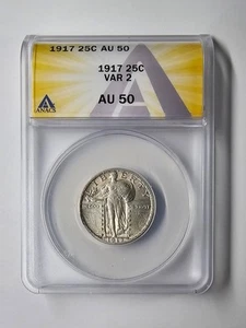 (LD-Q-4713) 1917 25C Standing Liberty VAR 2 AU 50 - Bild 1 von 4