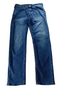 True Religion Jeans Herren 31 x 31 Geno Relaxed Slim Blau Denim Hufeisen Tasche - Bild 1 von 10