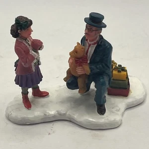 Oso de peluche Lemax Navidad Village Gracias Abuelo Regalos Nieta - Imagen 1 de 8