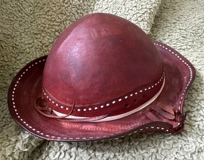 Sombrero Vaqueiro Vaquero Marrón Niños Cuero Tradicional Brasileño De Colección Foto 1 de 4