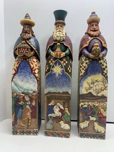 Jim Shore 2005 Three Wise Men Nativity Scene Set Of 3 20” Large FANTASTIC!! - Picture 1 of 10