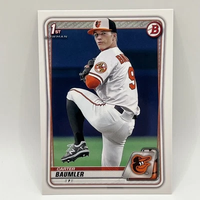 2020 Bowman Cater Baumler 1st RC #117 BAL - Image 1 of 2