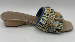 Donald Pliner Reise Raffia Damen-Sandalen Größe 8,5 Hula Girl niedriger Absatz Pantolette - Bild 1 von 10