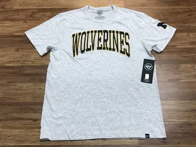 Camiseta bordada de fútbol americano de los Michigan Wolverines de la marca NCAA de la marca L-47 para hombre Foto 1 de 4