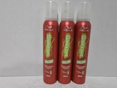 3 Wella Shockwaves Volumen Mousse Hold #5 200 ml *Nuevo* Foto 1 de 2