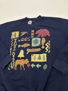 Suéter Azteca Alore Años 90 De Colección Wisconsin Fruta del Telar Talla XXL Hecho en EE. UU. - Imagen 1 de 5