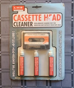 Cassette Tape Head Cleaner (3) LHS Products Brand New Sealed Mint Condition - Picture 1 of 2