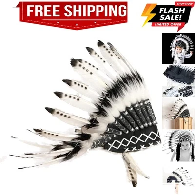 Tocado nativo americano, accesorios fotográficos sombreros indios plumas tocado cabeza... Foto 1 de 4