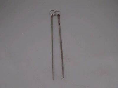 2 HATELETS OU BROCHETTES EN ARGENT FRANCE 19 EME POINCON COQ PARIS 1809 - Photo 1/2