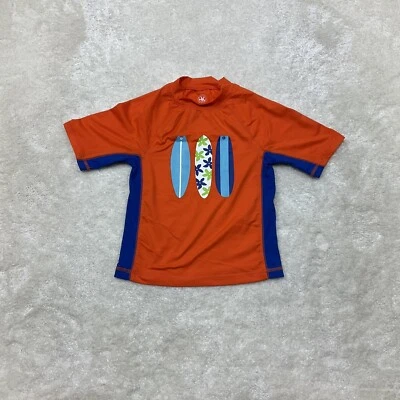 Tabla de surf J caqui para niños talla 7 gráfica manga corta naranja y azul protector contra erupciones  Foto 1 de 4