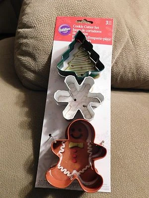 Cortadores de biscoitos de metal tema de Natal Wilton - Imagem 1 de 3