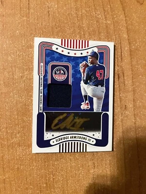2024 Stars & Stripes - Eldridge Armstrong - #SM-EA Black Gold Auto Relic 07/50 - Image 1 of 2
