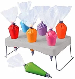 Cake Decorating Icing Bag Holder Tray Stand - 8-Hole Cream Bag Rack Icing She... - Picture 1 of 7