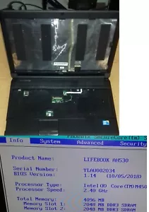 AH530/GFX LIFEBOOK A SERIES FUJITSU i5 CPU 4GB RAM 500GB - Picture 1 of 12