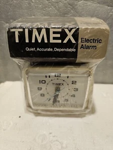 NEW!! TIMEX 7369-002 ELECTRIC ALARM CLOCK ANTIQUE WHITE VINTAGE 70s (Sealed) - Picture 1 of 7