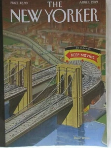 The New Yorker Magazine April 1 2019 Cover BROOKLYN OR BUST by Bruce McCall - Picture 1 of 2
