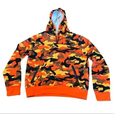 Маленькая толстовка с капюшоном South Pole оранжевый камуфляж для подростков - Изображение 1 из 4