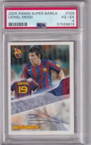 2005 Panini Super Barca No. 109 Lionel Messi PSA 4 - Bild 1 von 2