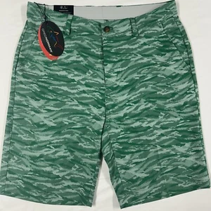 Greg Norman ML75 Microlux Performance Golf Shorts Men’s 32 Play-dry Green Camo - Picture 1 of 15