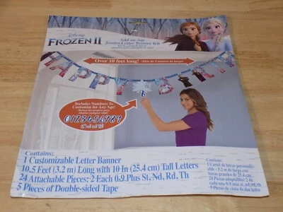 Disney Frozen II, Happy Birthday 10FT Banner, Add An Age, Party Decorations - Image 1 of 2