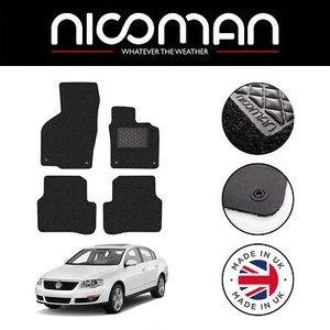 VW Passat MK7 2011-2014 GENUINE DELUXE Fitted Rubber Car Mats Black Floor Set - Picture 1 of 6