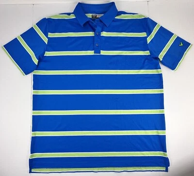 Polo de golf Callaway Opti-Dri para hombre azul verde blanco manga corta talla XL Foto 1 de 4
