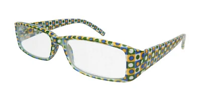 Ella Jonte Damen Lesebrille grün bunt Trend Lesebrille +1,0dpt - +3,5 dpt 70er