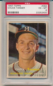 1957 Topps Chuck Tanner (#392) PSA6 PSA - Picture 1 of 2
