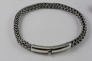 SILBER ARMBAND GEFLOCHTEN ARMKETTE DAMEN/HERREN 925 ECHT SILBER / 574 - Picture 1 of 4