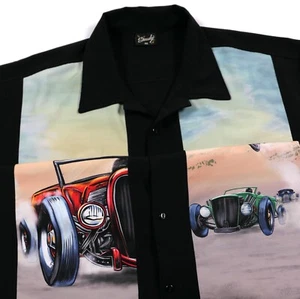 Camisa gráfica de carreras de dunas Steady Hot Rod de colección para hombre 2XL Rockabilly Lounge - Imagen 1 de 6