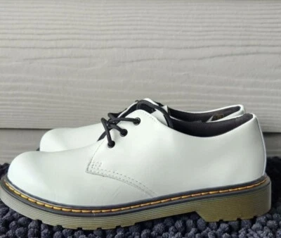 Mujer Talla 7 | Botas Oxford Dr Martens 1461 Bex Punta Redonda Blanco Cuero Liso Foto 1 de 4